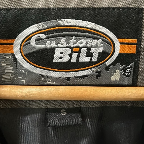 CUSTOM BILT BLACK LEATHER MOTORCYCLE MOTORS BIKER JACKET - SIZE SMALL - Picture 11 of 17